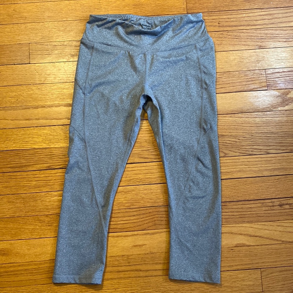 Reebok yoga pants leggings grey calf length S